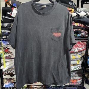 Vintage 2002 Boot Hill Saloon Bike Week Flaming Girl Shirt Size Xxl FADED